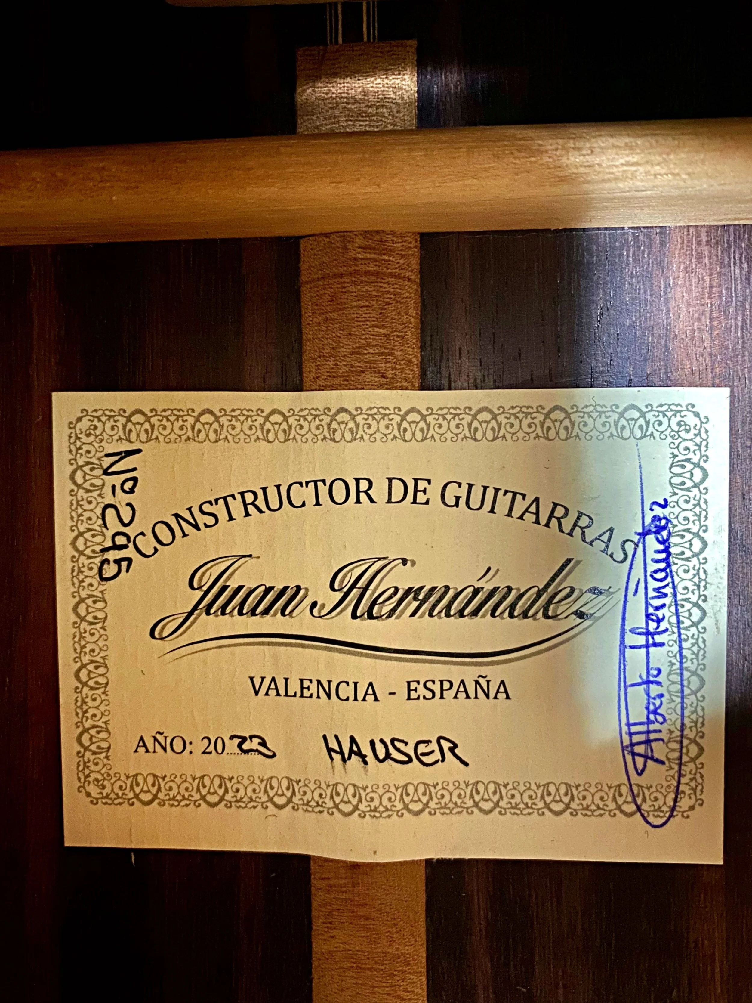 2023 Juan Hernandez, Model Hauser, Concert Classical Guitar 2023 Juan Hernandez, Model Hauser, Concert Classical Guitar